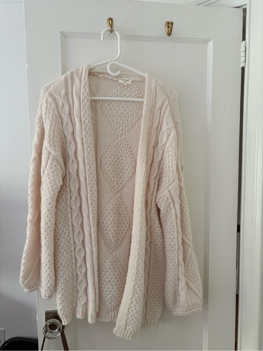Gentle Fawn Open-Front Cable Knit Cardigan - Cream